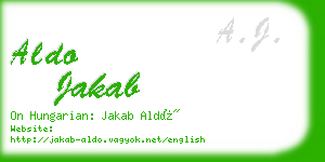 aldo jakab business card